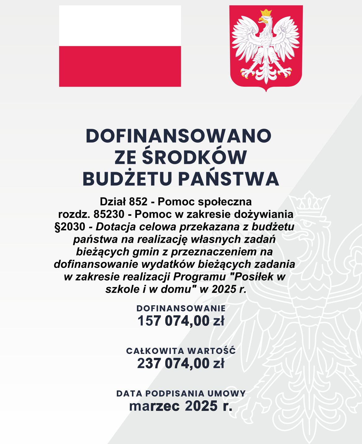 dofinansowanie Posiłek w szkole i w domu 2025